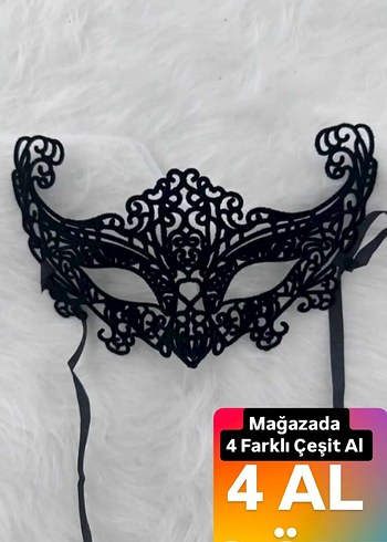 Kadın Siyah Dantel Maske - Görsel 5