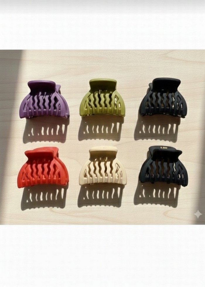 Pastel Renkli 6'lı Saç Tokası Seti - Görsel 2