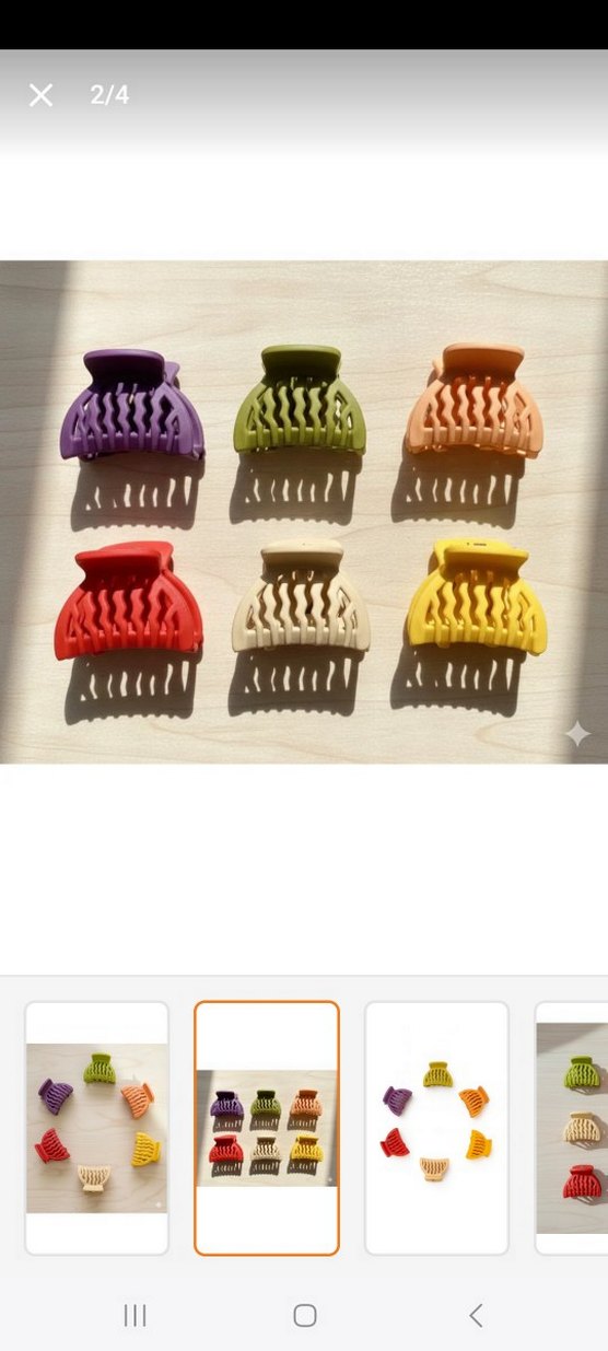 Pastel Renkli 6'lı Saç Tokası Seti - Görsel 3