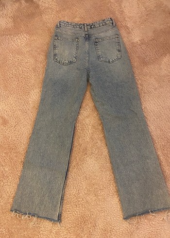 Mavi Yırtık Detaylı Salaş Kadın Kot Pantolon - Görsel 2