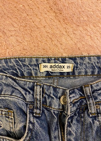 Kadın mavi Yırtık Bol Paça Kot Pantolon - Görsel 3