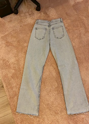 Yırtık Detaylı Gri Kadın Denim Jean - Görsel 3