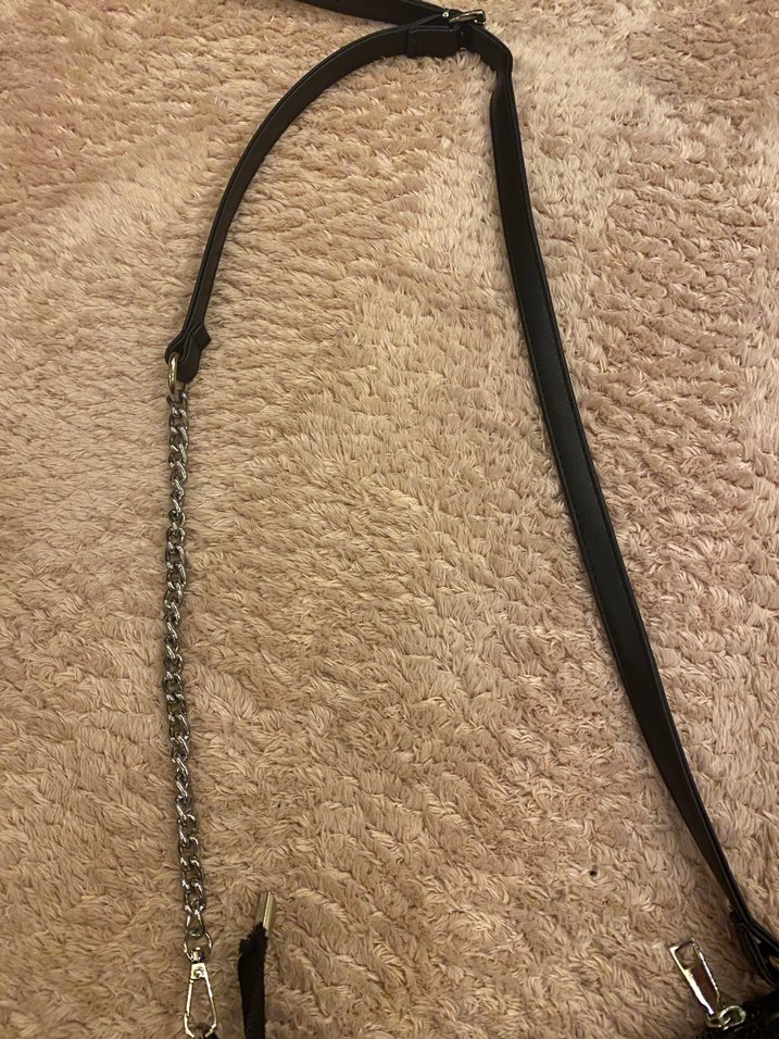 Siyah Krokodil Desenli Deri Kadın Çanta - Görsel 2