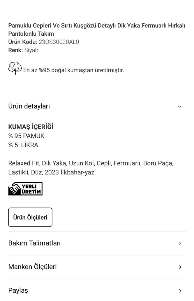 Siyah Kadın pamuklu  Kumaş eşofman takımı - Görsel 3