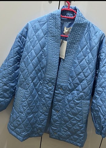 Mavi Kadın Düğmeli Normal Kesim Ceket TOUCHE PRİVÉ marka - Görsel 2