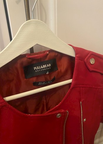 Kadın Kırmızı Deri Ceket - Görsel 2