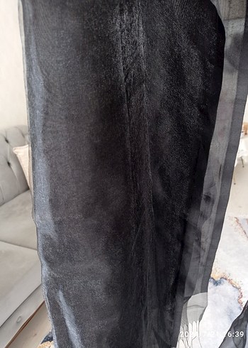 Püsküllü Siyah Gotik Uzun Elbise - Görsel 6