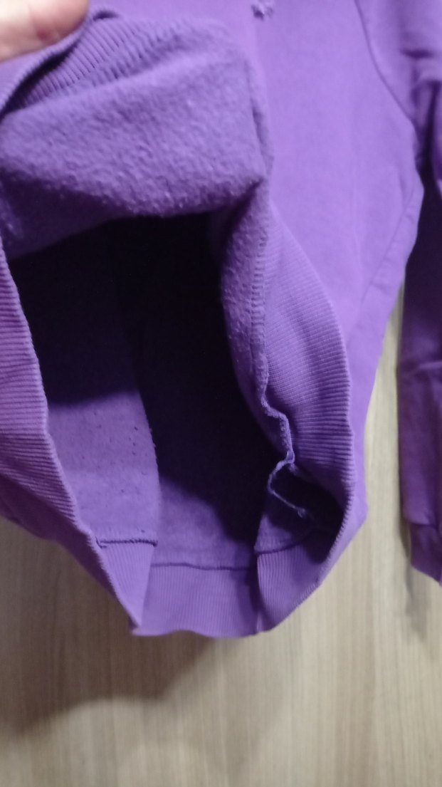 Mor Kadın Sweatshirt, Uzun Kollu, Salaş Kesim - Görsel 4