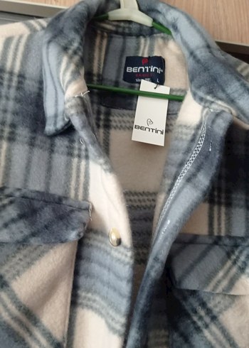 Düğmeli Gri Ekose Kadın Gömlek - Görsel 2