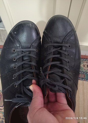 Siyah Erkek Günlük Ayakkabı Bağcıkları - Görsel 3