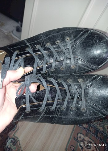 Siyah Erkek Günlük Ayakkabı Bağcıkları - Görsel 2