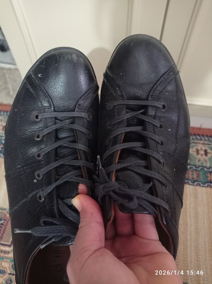 Siyah Erkek Günlük Ayakkabı Bağcıkları - Görsel 3