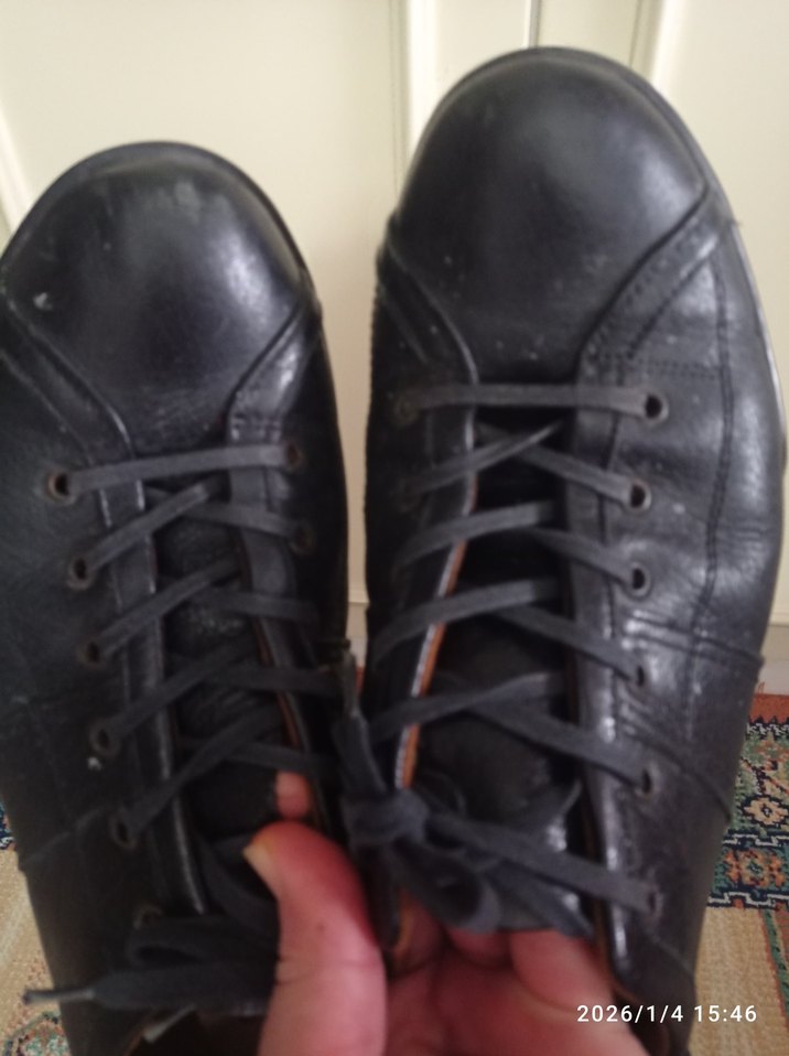 Siyah Erkek Günlük Ayakkabı Bağcıkları - Görsel 4