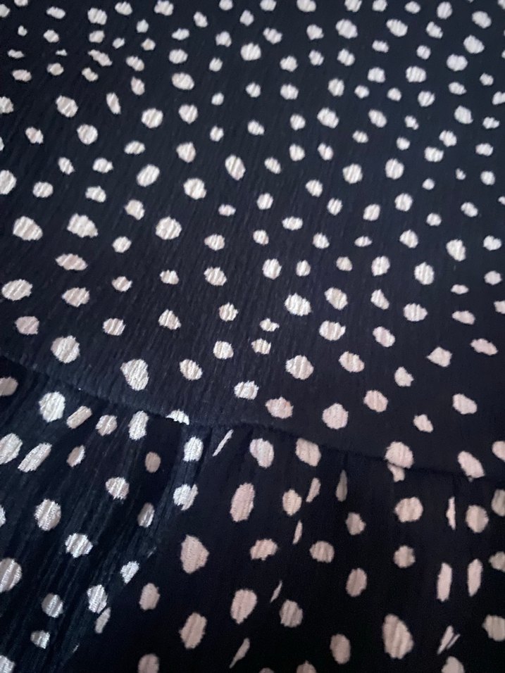 Kadın Siyah Puantiyeli Kolu Fırfırlı - Görsel 2