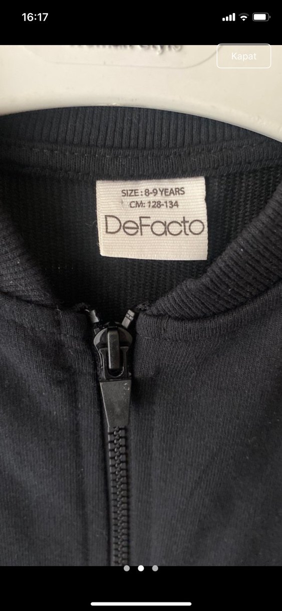 Siyah Fermuarlı Erkek Çocuk Sweatshirt - Görsel 2