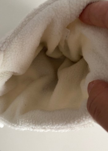6-12 Ay, 18 cm Beden Kahverengi Nakışlı Peluş Çocuk Bere