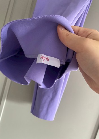 Pastel Mor Midi Kadın Tayt - Görsel 4