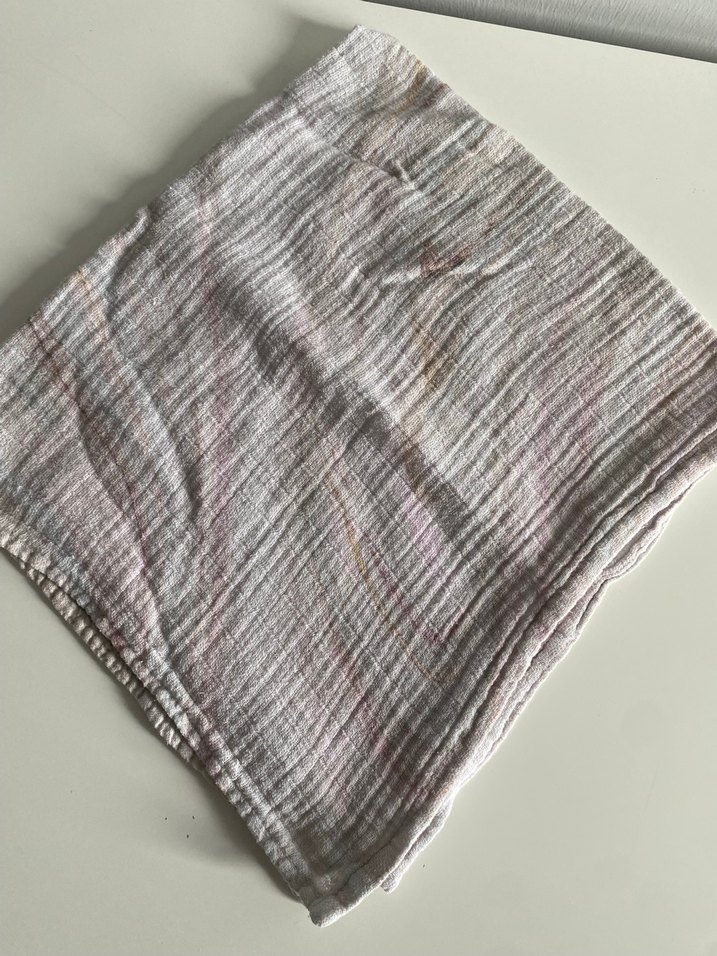 Nakışlı Gri Keten Çocuk Battaniyesi - Görsel 2