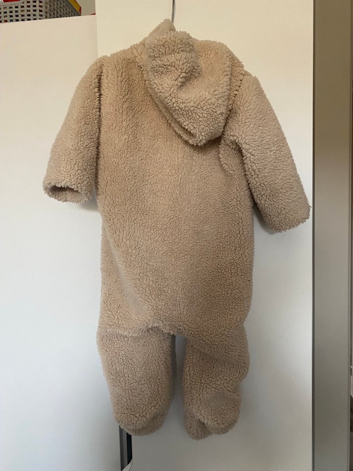 Kürklü Kahverengi Bebek Tulumu - Görsel 2