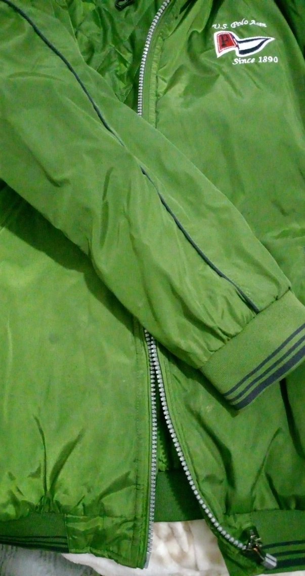 Yeşil Parlak Fermuarlı Erkek Mont - Görsel 3