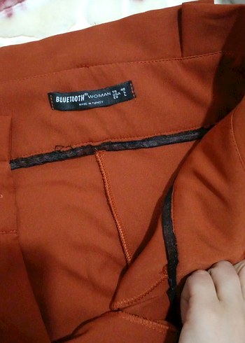 Kemerli Kadın Midi Kahverengi Pantolon - Görsel 3