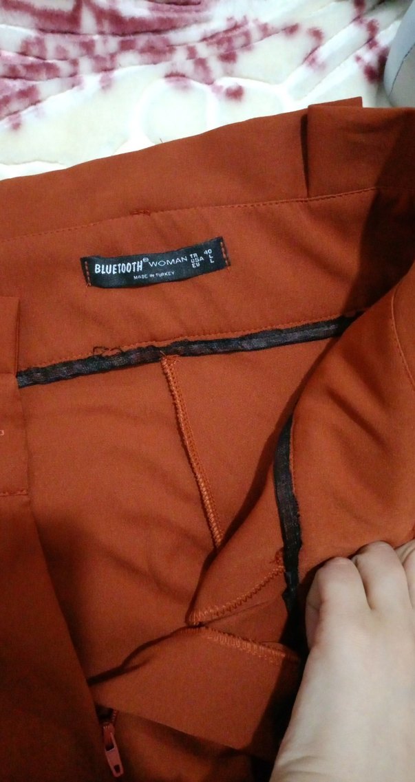 Kemerli Kadın Midi Kahverengi Pantolon - Görsel 3