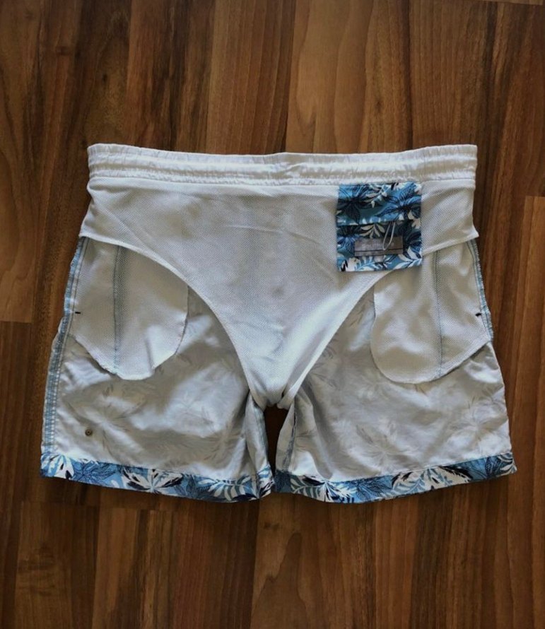 Mavi Desenli Erkek Mini Mayo Şort - Görsel 2