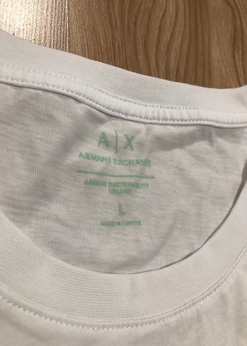 Armani Exchange Beyaz Uzun Kollu Tişört - Görsel 3