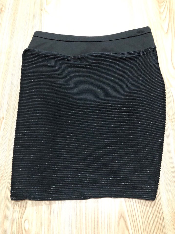 Kadın Siyah Pilili Mini Etek - Görsel 3