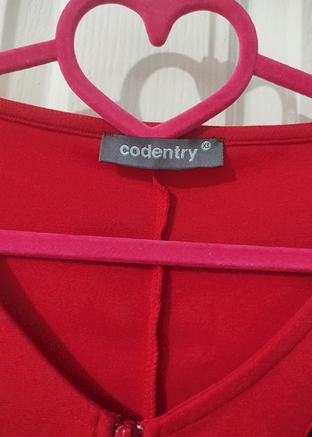 Kırmızı V Yaka Midi Kolsuz Elbise - Görsel 2