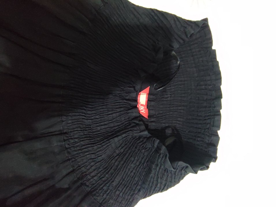 Nakışlı Siyah Uzun Hamile Eteği - Görsel 3