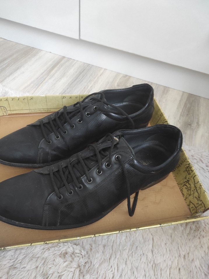 Erkek Siyah Deri Klasik Ofis Ayakkabısı - Görsel 2