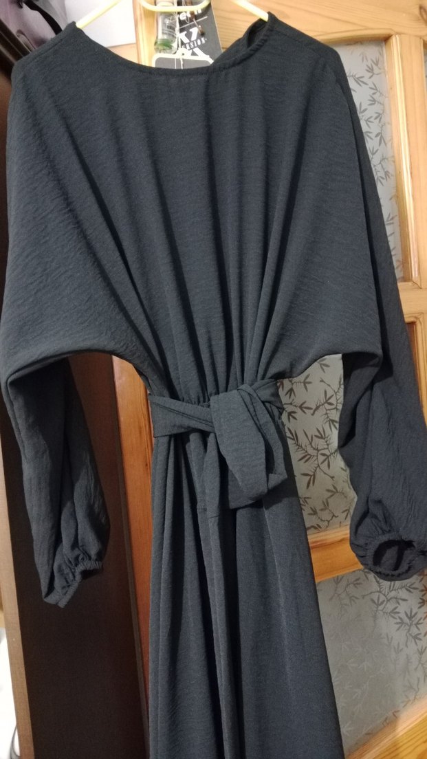 Siyah Uzun KolluElbise - Görsel 3