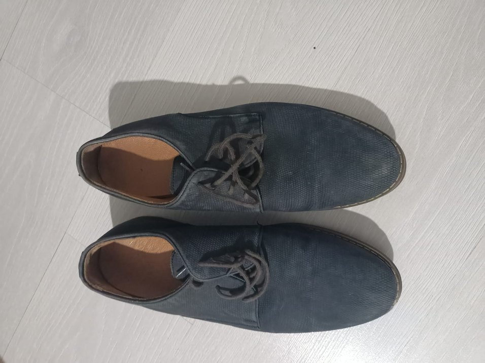 mavi Süet Erkek Klasik Ayakkabı - Görsel 2