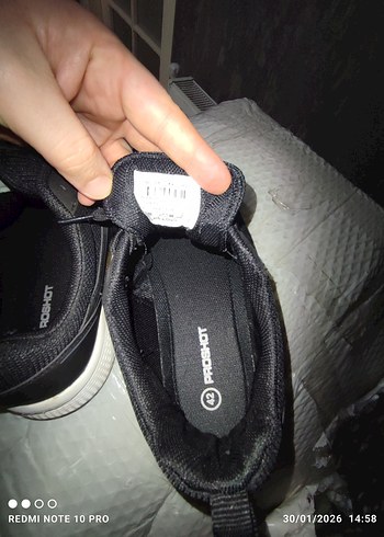 Siyah Gri Bağcıklı  erkek Spor Ayakkabı - Görsel 3