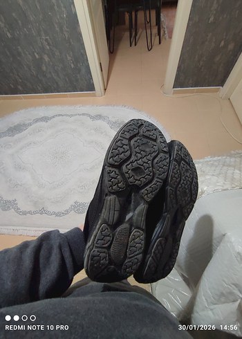 Siyah erkek Dolgu Spor Ayakkabı - Görsel 6