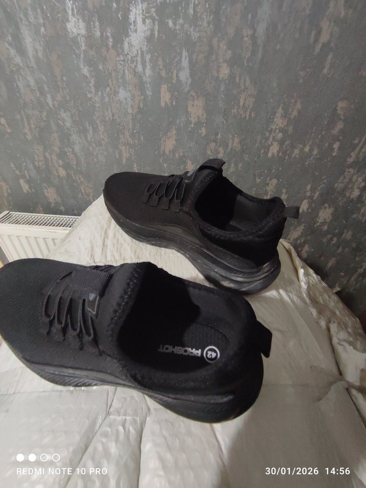 Siyah erkek Dolgu Spor Ayakkabı - Görsel 2