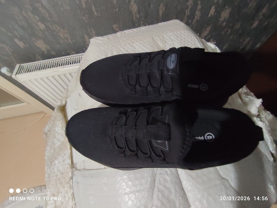 Siyah erkek Dolgu Spor Ayakkabı - Görsel 4