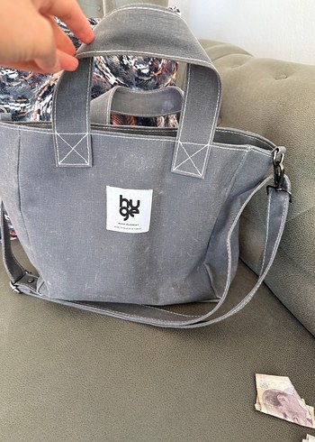 Gri Baskılı Kadın Omuz Çantası - Görsel 3