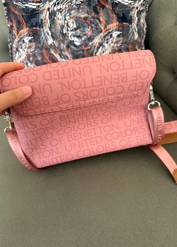 Pembe Baskılı Kadın omuz Çantası - Görsel 3