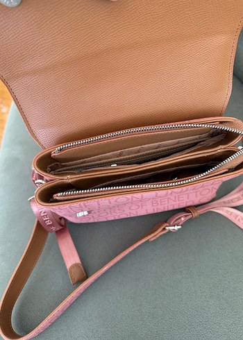 Pembe Baskılı Kadın omuz Çantası - Görsel 4