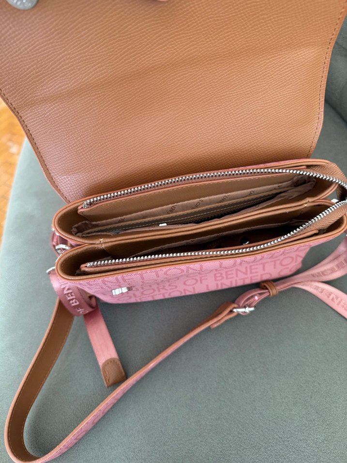 Pembe Baskılı Kadın omuz Çantası - Görsel 4