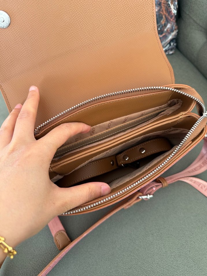 Pembe Baskılı Kadın omuz Çantası - Görsel 5