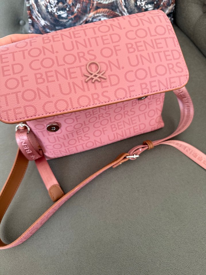 Pembe Baskılı Kadın omuz Çantası - Görsel 2