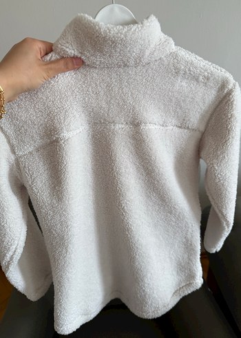 Colombia Beyaz Fermuarlı kadın Polar Sweatshirt - Görsel 4