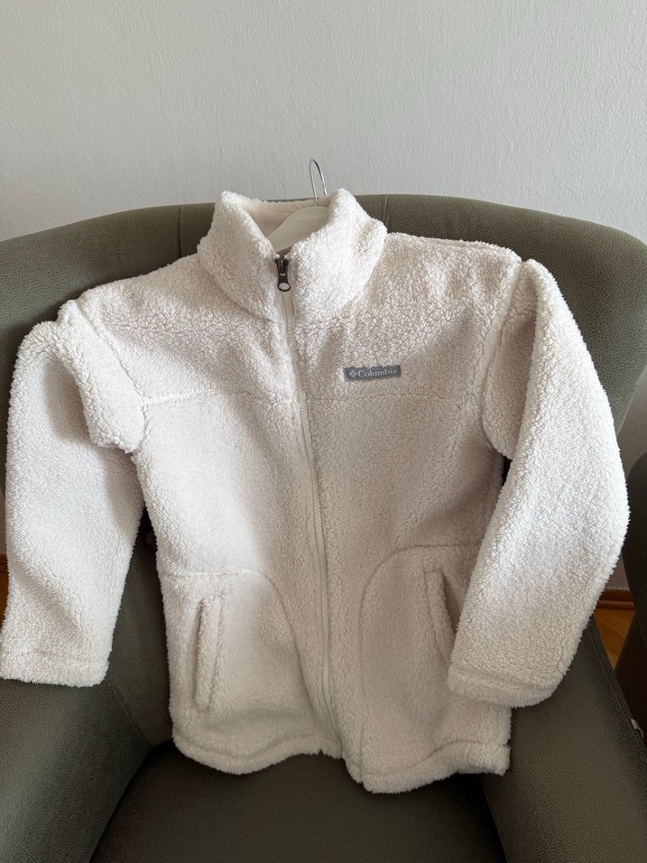 Colombia Beyaz Fermuarlı kadın Polar Sweatshirt - Görsel 2