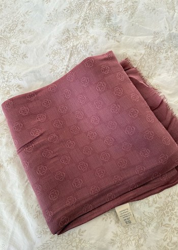 Bordo Kadın Saten Şal - Görsel 4