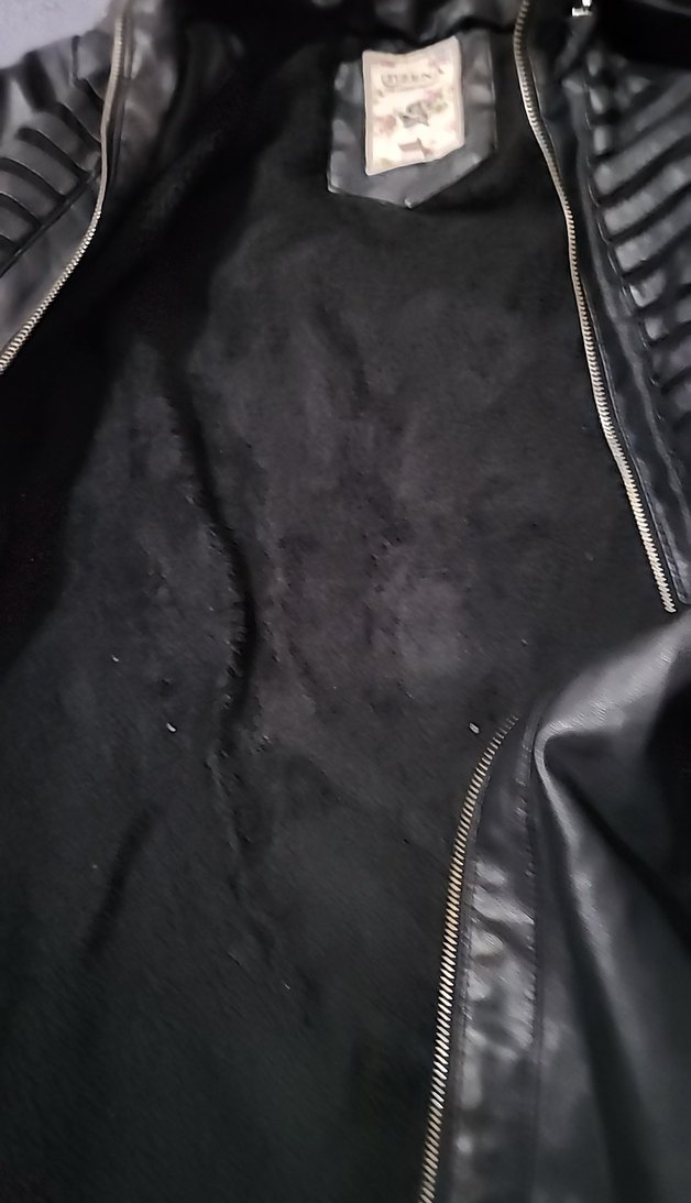 Kürk Detaylı Siyah Deri Biker Kadın Ceket - Görsel 3