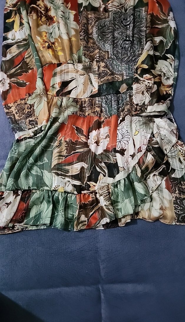 Çiçek Desenli Bohem Kadın Elbise - Görsel 2