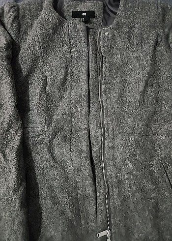 Gri Uzun Kadın Kaban - Görsel 2